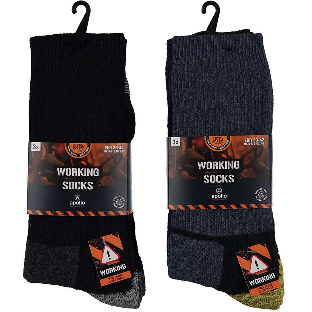 Worker Wollen Thermo Werksokken 3-pack